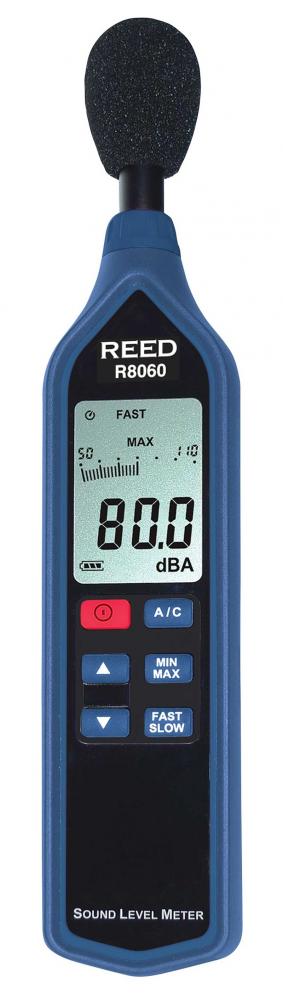 REED R8060 Sound Level Meter with Bargraph, Type 2, 30 to 130 dB<span class=' ItemWarning' style='display:block;'>Item is usually in stock, but we&#39;ll be in touch if there&#39;s a problem<br /></span>