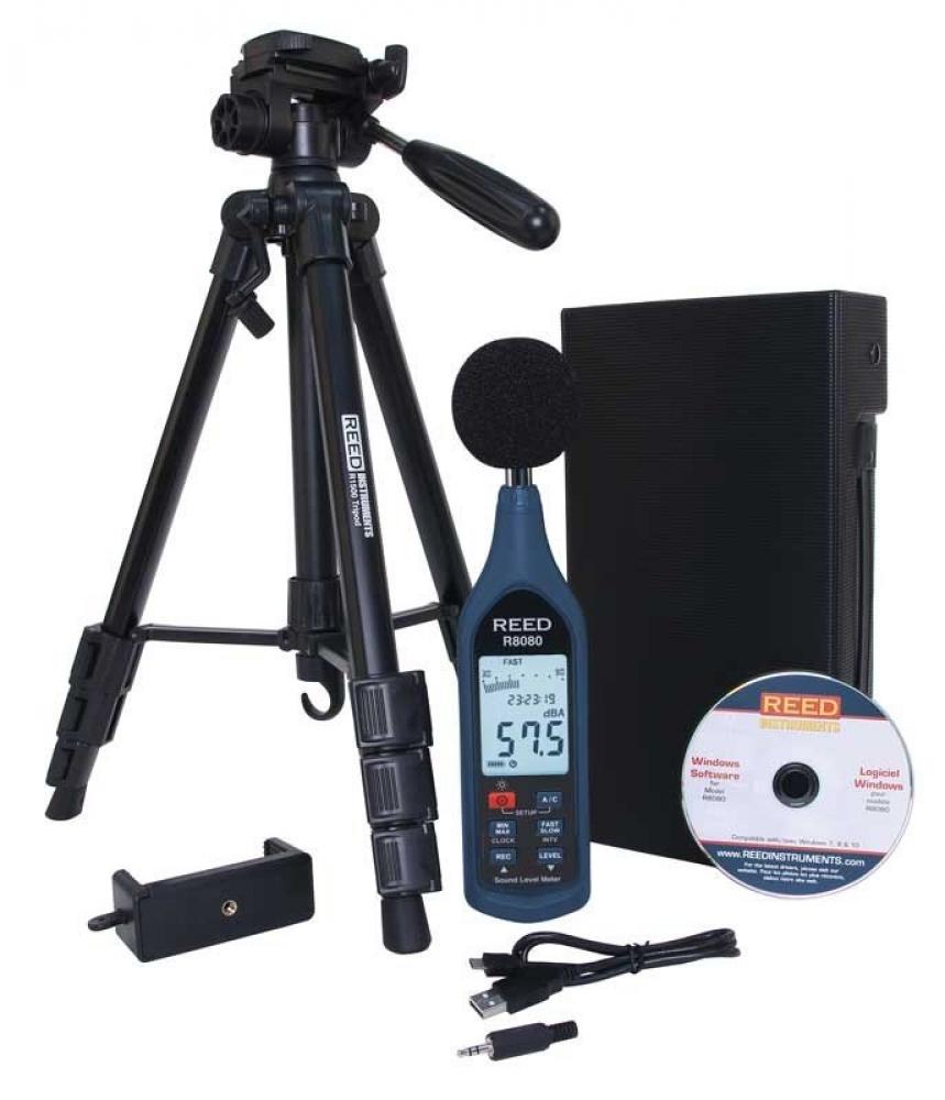 REED R8080-KIT2 Data Logging Sound Meter with Tripod Kit<span class=' ItemWarning' style='display:block;'>Item is usually in stock, but we&#39;ll be in touch if there&#39;s a problem<br /></span>