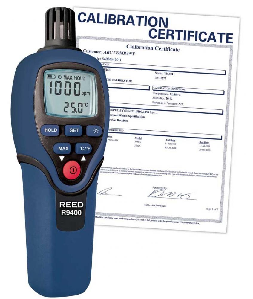 REED R9400-NIST Carbon Monoxide Meter with Temperature<span class=' ItemWarning' style='display:block;'>Item is usually in stock, but we&#39;ll be in touch if there&#39;s a problem<br /></span>