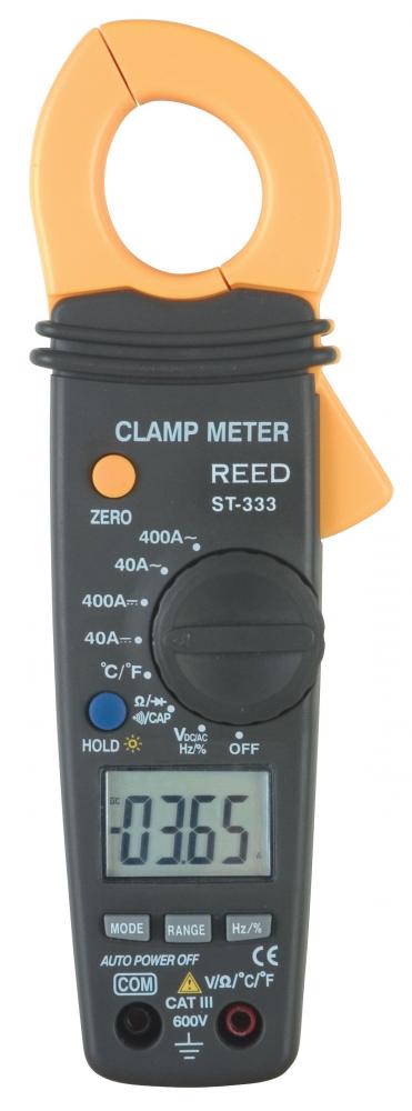 Reed ST-333 AC/DC Clamp Meter with Temperature<span class=' ItemWarning' style='display:block;'>Item is usually in stock, but we&#39;ll be in touch if there&#39;s a problem<br /></span>