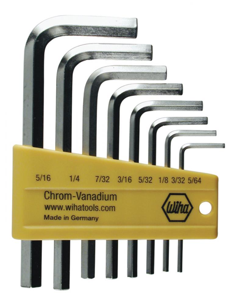 Hex Short Arm L-Key Nickel Inch 8 Piece Set<span class=' ItemWarning' style='display:block;'>Item is usually in stock, but we&#39;ll be in touch if there&#39;s a problem<br /></span>