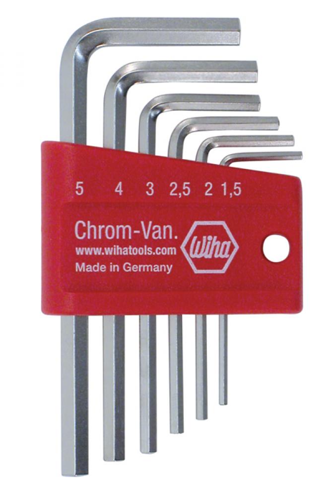 Hex Short Arm L-Key  Nickel Metric 6 Piece Set<span class=' ItemWarning' style='display:block;'>Item is usually in stock, but we&#39;ll be in touch if there&#39;s a problem<br /></span>