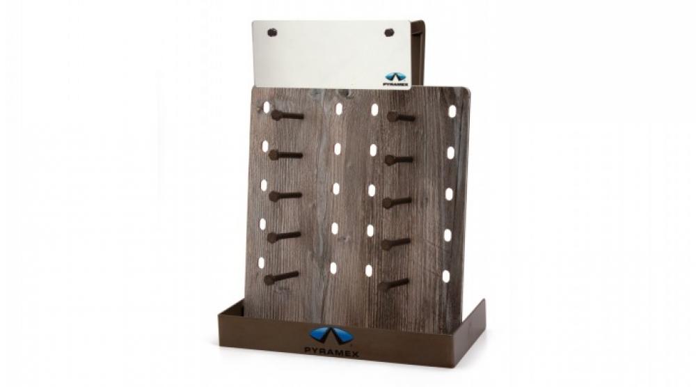 Pyramex Safety- 10 Place Wood eyewear holder<span class=' ItemWarning' style='display:block;'>Item is usually in stock, but we&#39;ll be in touch if there&#39;s a problem<br /></span>
