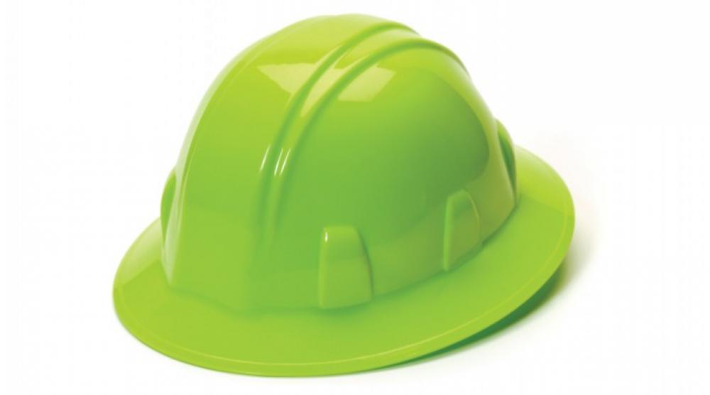 SL Series Full Brim Hard Hat - Hi Vis Green-Full Brim 4 Pt Ratchet Suspension<span class=' ItemWarning' style='display:block;'>Item is usually in stock, but we&#39;ll be in touch if there&#39;s a problem<br /></span>