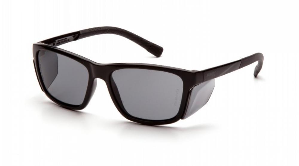 Pyramex Safety- Conaire-black frame-gray lens<span class=' ItemWarning' style='display:block;'>Item is usually in stock, but we&#39;ll be in touch if there&#39;s a problem<br /></span>