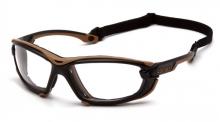 Pyramex Safety CHB1010DTMP - Carhartt - Toccoa - Black and tan frame with clear anti-fog lens