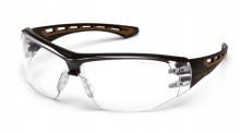 Pyramex Safety CHB810ST - Carhartt - Easley - Black and tan frame with clear anti-fog lens