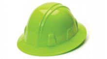 Pyramex Safety HP24131 - SL Series Full Brim Hard Hat - Hi Vis Green-Full Brim 4 Pt Ratchet Suspension