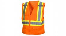 Pyramex Safety RCZ2420X3 - Safety Vest - Hi-Vis Orange Vest with Contrasting Reflective Tape - Size 3X Large
