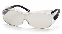 Pyramex Safety S7580SJ - OTS XL - Black Temples/Indoor/Outdoor Mirror Lens