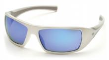 Pyramex Safety SW5665D - Goliath - White Frame/Ice Blue Mirror Lens