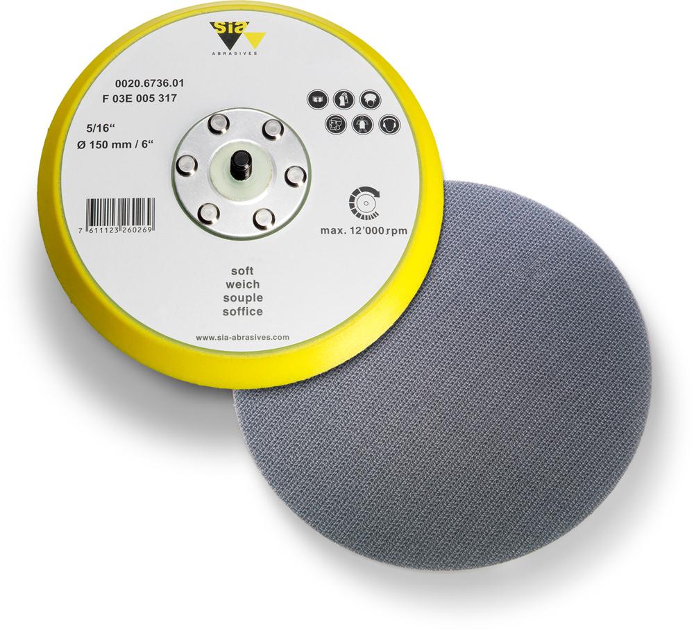 SIA | backing pad for random orbit sander | 150 mm<span class=' ItemWarning' style='display:block;'>Item is usually in stock, but we&#39;ll be in touch if there&#39;s a problem<br /></span>