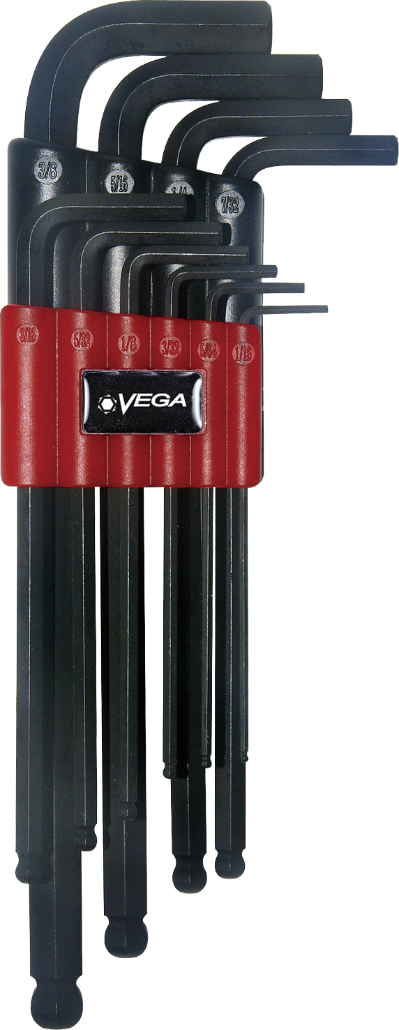 Vega 10pc Hex L-Key Set - Inch (Long)<span class=' ItemWarning' style='display:block;'>Item is usually in stock, but we&#39;ll be in touch if there&#39;s a problem<br /></span>