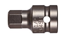 Vega Industries 338H1664SB - Vega Hex 1/4 Socket Bit x 1 1/2" - 1/2 Sq Dr