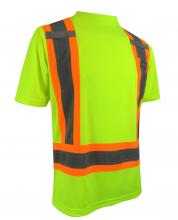 Jackfield 10-662R-Y-S - SHORT SLEEVE T-SHIRT WITH REFLECTIVE STRIPES