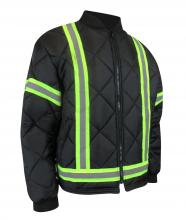 Jackfield 590R-M - REVERSIBLE QUILTED FLEECE LINED JACKET WITH REFLECTIVE STRIPES