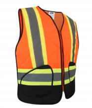 Jackfield 70-225R-O-S - QUILTED NYLON FREEZER VEST WITH REFLECTIVE STRIPES