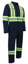 Jackfield 70-311R-M - INSULATED COVERALL WITH ZIPPER ON THE LEGS AND REFLECTIVE STRIPES