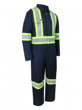 Jackfield 70-305R4-36 - UNLINED COVERALL WITH ZIPPER ON THE LEGS AND REFLECTIVE STRIPES