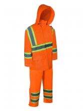 Jackfield 80-201R-S - NYLON RAIN SUIT WITH REFLECTIVE STRIPES