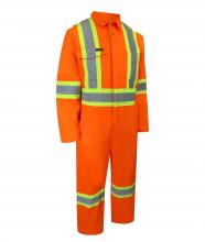 Jackfield 70-301RO-36 - UNLINED COVERALL WITH ZIPPER ON THE LEGS AND REFLECTIVE STRIPES. IMPROVED VERSION