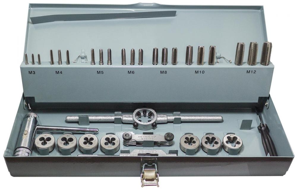 Quality Import 3 - 12mm Tap & Die Set (3 taps per size)<span class=' ItemWarning' style='display:block;'>Item is usually in stock, but we&#39;ll be in touch if there&#39;s a problem<br /></span>