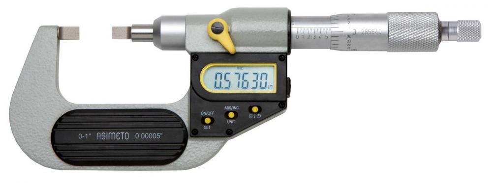 Asimeto 7117041 3-4&#34; x 0.00005&#34; IP65 Digital Blade Micrometer<span class=' ItemWarning' style='display:block;'>Item is usually in stock, but we&#39;ll be in touch if there&#39;s a problem<br /></span>