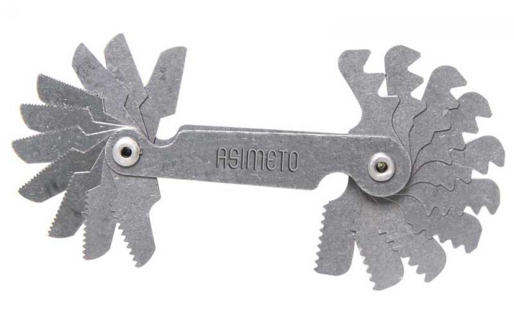 Asimeto 7605520 21 Leaf 0.4 - 7mm 60 Deg. Metric Screw Pitch Gauge<span class=' ItemWarning' style='display:block;'>Item is usually in stock, but we&#39;ll be in touch if there&#39;s a problem<br /></span>