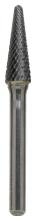 Sowa Tool 170-242 - STM SL-4 1/2" x 1/4" Shank 14Âº Taper With Radius End Carbide Double Cut Burr