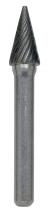 Sowa Tool 170-289 - STM SM-6 5/8" x 1/4" Shank Cone Shaped Carbide Standard Cut Burr