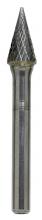 Sowa Tool 170-286 - STM SM-4 3/8" x 1/4" Shank Cone Shaped Carbide Double Cut Burr