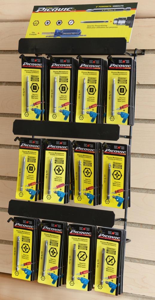 Wire Rack Bit Display with 72 assorted 3 inch carded Powerbits<span class=' ItemWarning' style='display:block;'>Item is usually in stock, but we&#39;ll be in touch if there&#39;s a problem<br /></span>