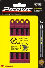 Picquic Tool Company Inc 95008 - SAE Slotted BitPac Set Red