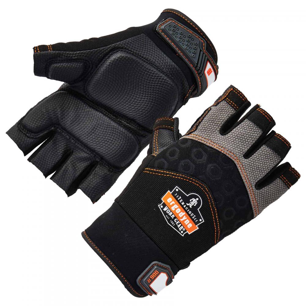 900 XL Black Half-Finger Impact Gloves<span class=' ItemWarning' style='display:block;'>Item is usually in stock, but we&#39;ll be in touch if there&#39;s a problem<br /></span>