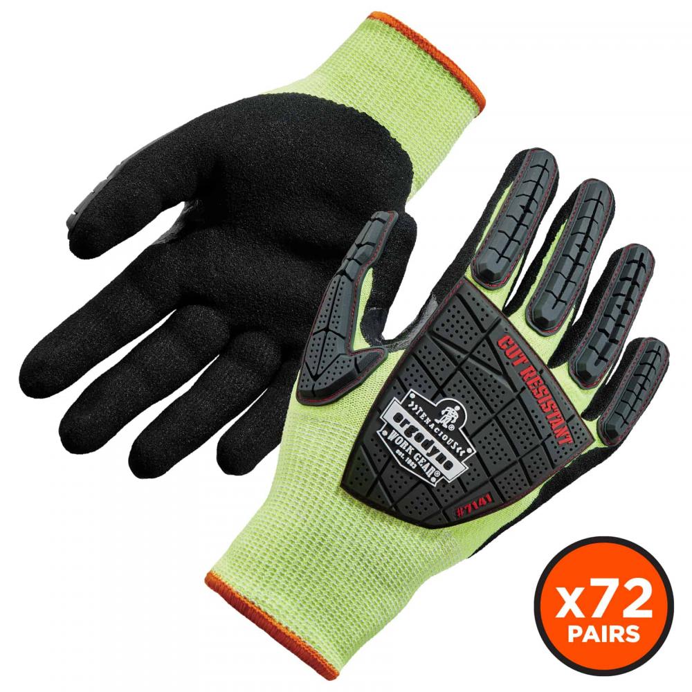 7141 72-pair S Lime ANSI A4 DIR Nitrile-Coated CR Gloves<span class=' ItemWarning' style='display:block;'>Item is usually in stock, but we&#39;ll be in touch if there&#39;s a problem<br /></span>