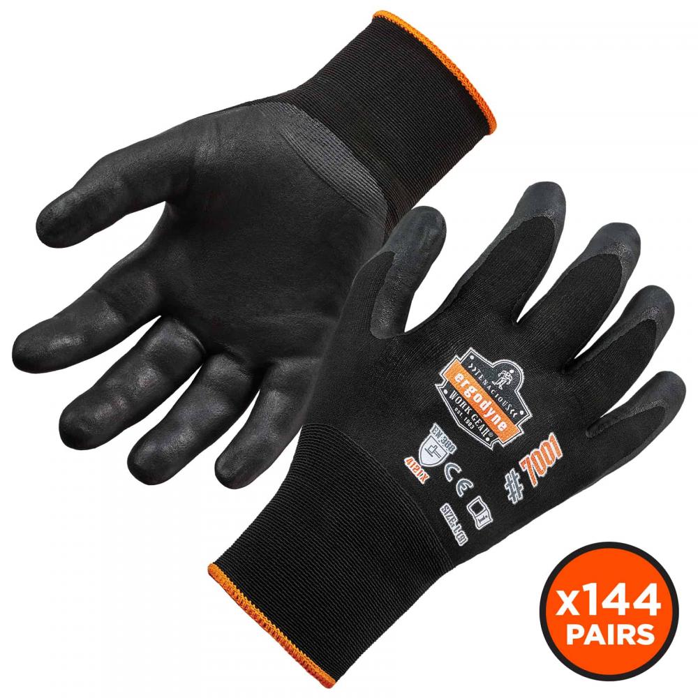 7001 144-pair XL Black Nitrile Coated Gloves<span class=' ItemWarning' style='display:block;'>Item is usually in stock, but we&#39;ll be in touch if there&#39;s a problem<br /></span>