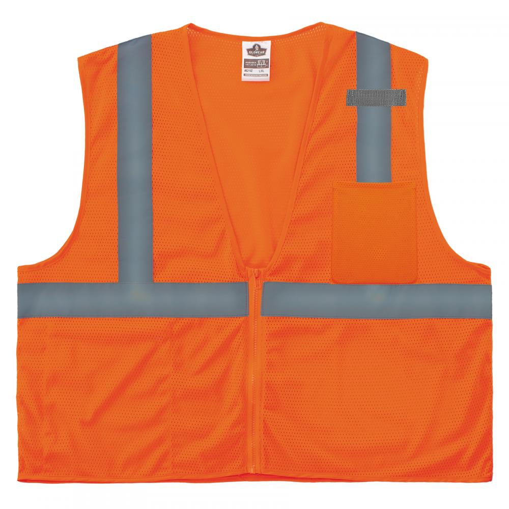 8210Z L/XL Orange Class 2 Economy Mesh Vest - Zipper<span class=' ItemWarning' style='display:block;'>Item is usually in stock, but we&#39;ll be in touch if there&#39;s a problem<br /></span>