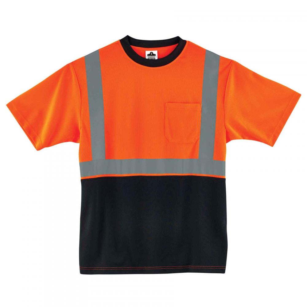 8289BK M Orange Class 2 Hi-Vis T-Shirt Black Bottom<span class=' ItemWarning' style='display:block;'>Item is usually in stock, but we&#39;ll be in touch if there&#39;s a problem<br /></span>