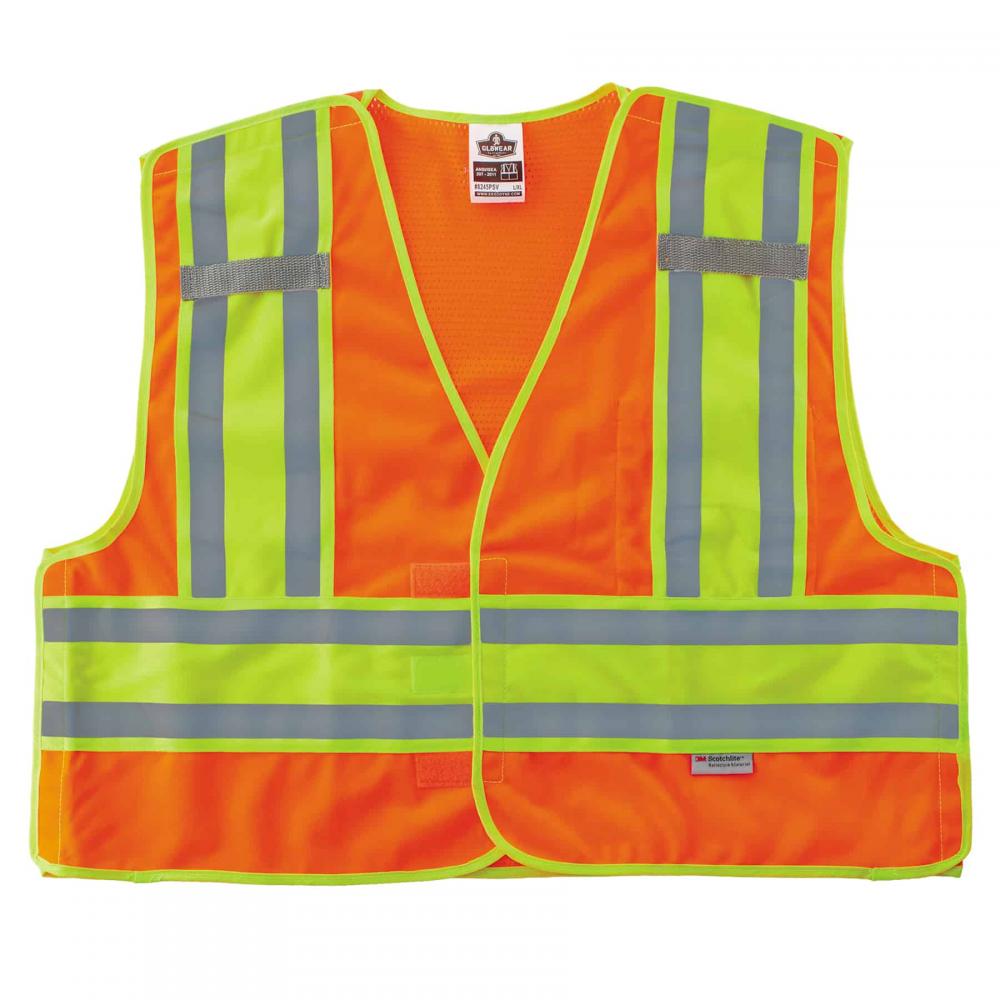 8245PSV 6XL/7XL Orange Class 2 Public Safety Vest<span class=' ItemWarning' style='display:block;'>Item is usually in stock, but we&#39;ll be in touch if there&#39;s a problem<br /></span>