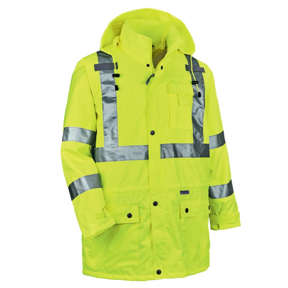 8365 2XL Lime Class 3 Hi-Vis Rain Jacket<span class=' ItemWarning' style='display:block;'>Item is usually in stock, but we&#39;ll be in touch if there&#39;s a problem<br /></span>