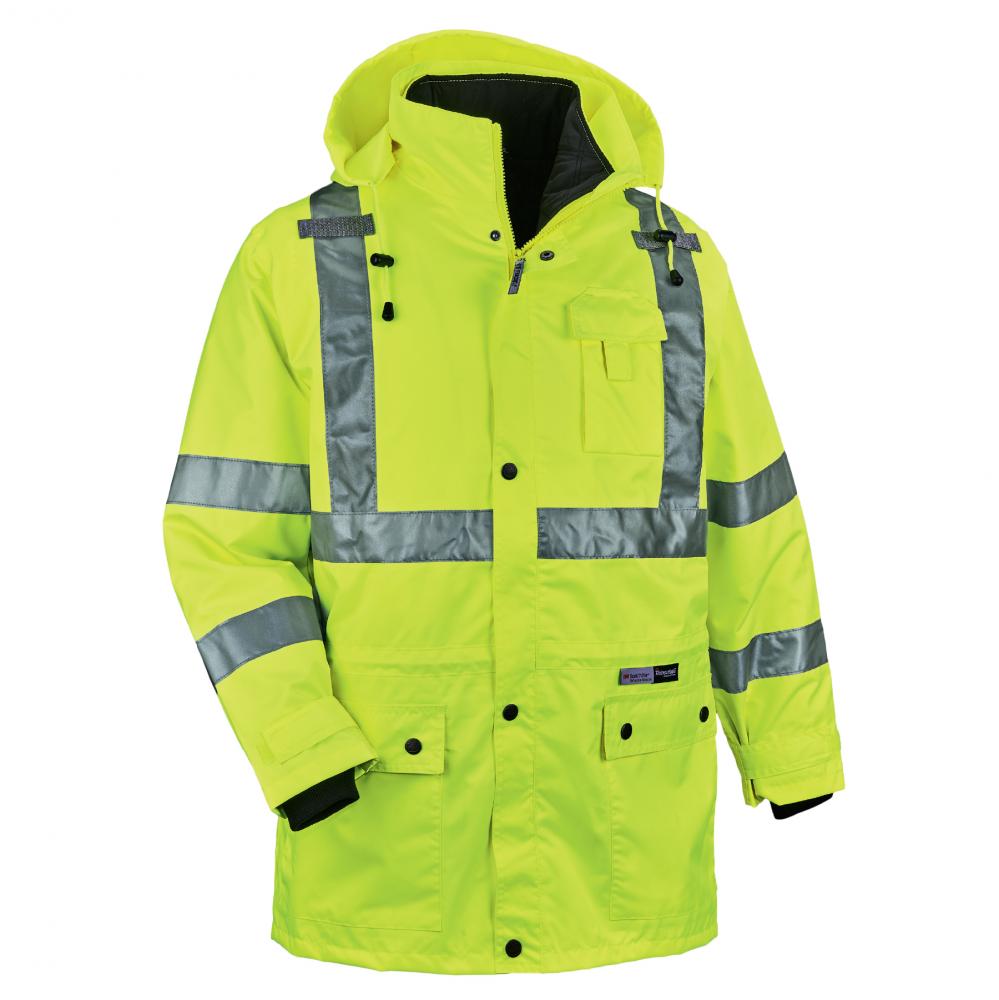8385 2XL Lime 4-in-1 Hi-Vis Winter Jacket Parka<span class=' ItemWarning' style='display:block;'>Item is usually in stock, but we&#39;ll be in touch if there&#39;s a problem<br /></span>