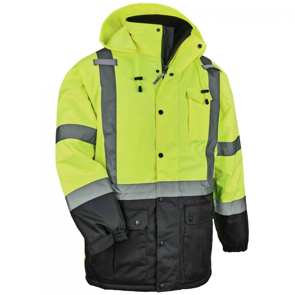 8384 M Lime Hi-Vis Winter Jacket Quilted Parka<span class=' ItemWarning' style='display:block;'>Item is usually in stock, but we&#39;ll be in touch if there&#39;s a problem<br /></span>