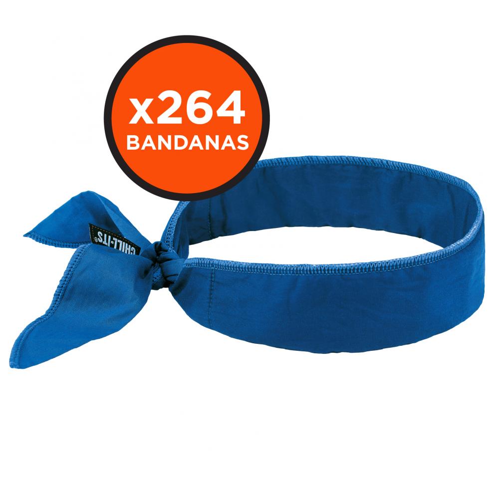 6702 Case of 264 Blue Cooling Bandana - Embedded Polymers - Tie<span class=' ItemWarning' style='display:block;'>Item is usually in stock, but we&#39;ll be in touch if there&#39;s a problem<br /></span>