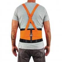 Ergodyne 11881 - 100HV XS Orange Spandex Hi-Vis Back Support Brace