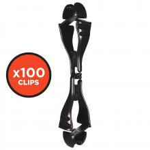 Ergodyne 19712-BULK - 3400 100-pack Black Glove Clip Holder with Dual Clips