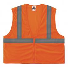 Ergodyne 20985 - 8205Z L/XL Orange Class 2 Super Economy Mesh Vest - Zipper