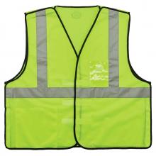 Ergodyne 21097 - 8216BA 2XL/3XL Lime Class 2 Breakaway Mesh Vest - ID Holder