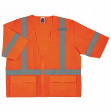 Ergodyne 22119 - 8320Z 4XL/5XL Orange Class 3 Standard Vest - Zipper