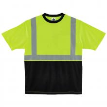 Ergodyne 22505 - 8289BK XL Lime Class 2 Hi-Vis T-Shirt Black Bottom