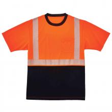 Ergodyne 22588 - 8280BK 4XL Orange Class 2 Performance T-Shirt Black Bottom